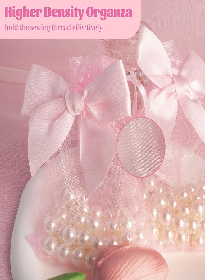 Esdallina 40 PCS 3.6"x4.7"(9x12cm) Premium Sheer Organza Bags Pink Wedding Favor Bags Jewelry Gift Bags for Party Christmas Festival - Image 3